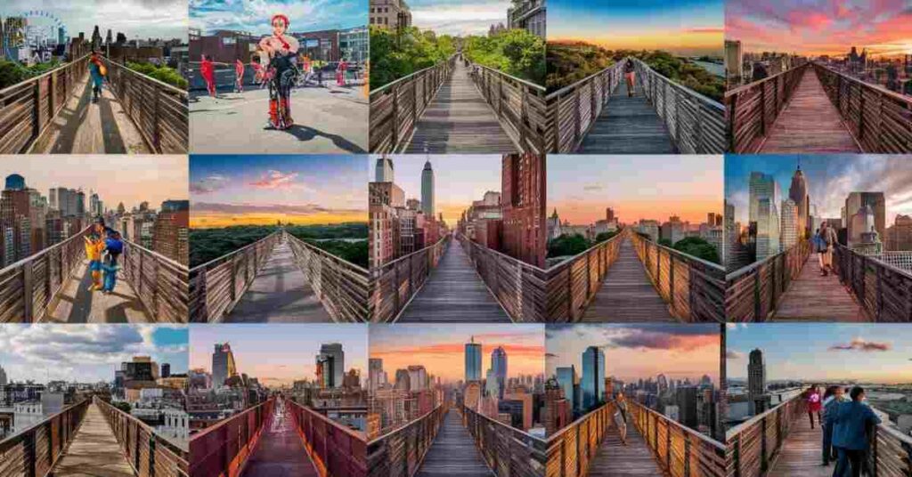 17 Round Trips along the High Line in New York City